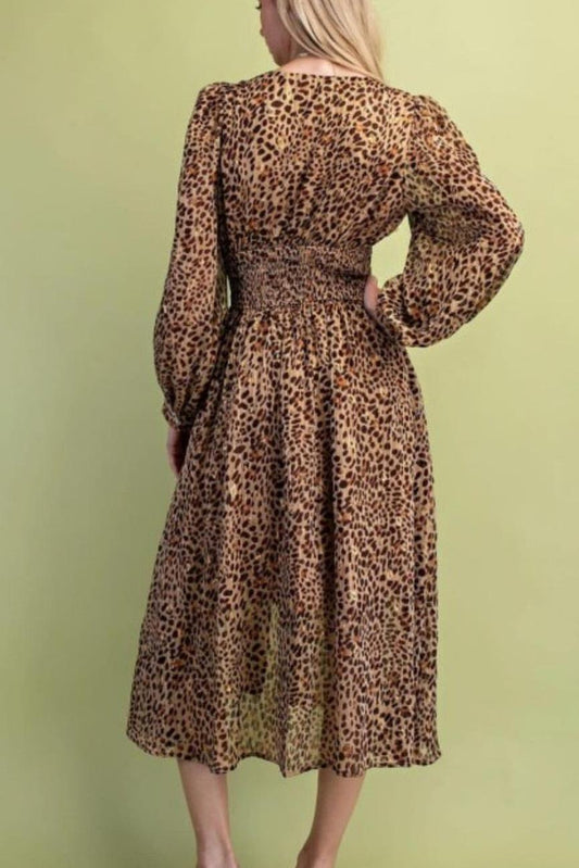 Lexi Leopard Midi Dress