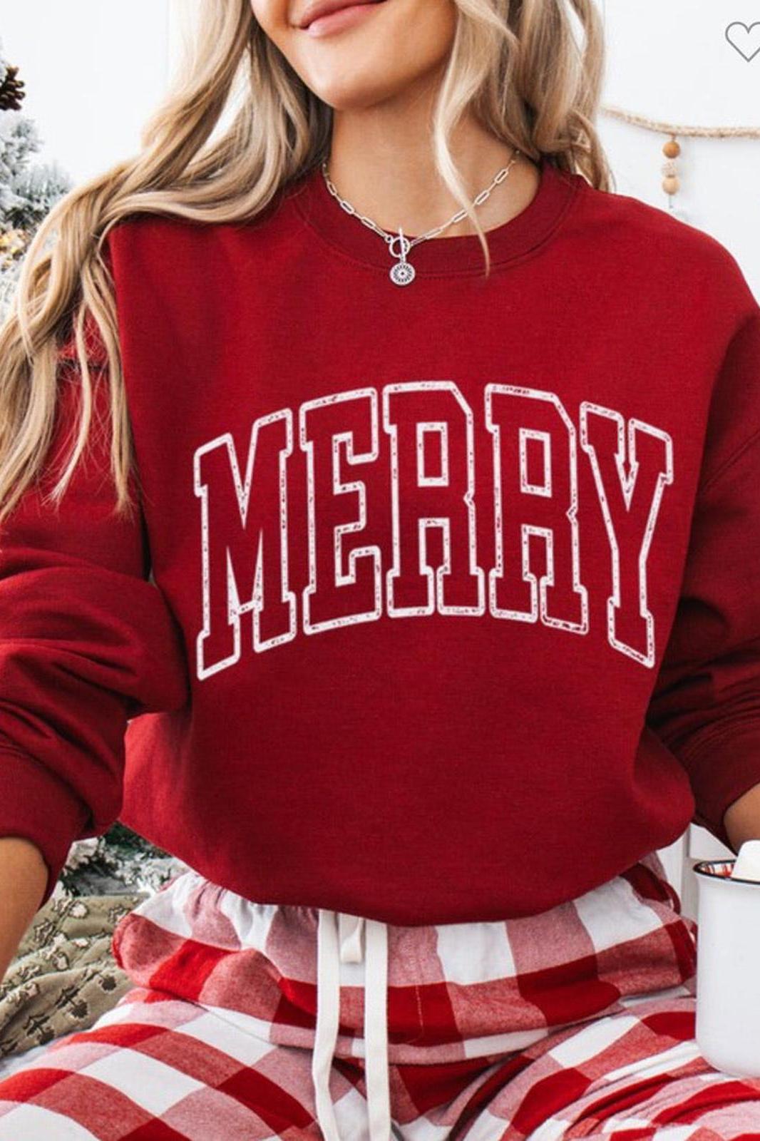 MERRY CHRISTMAS SWEATER in 2 colors