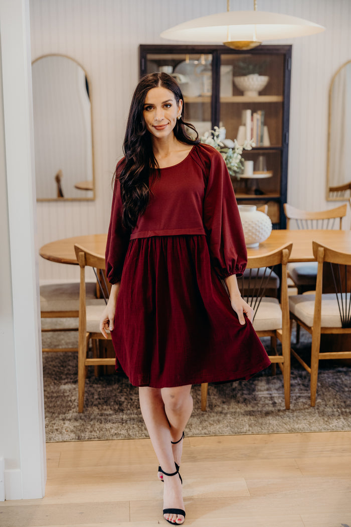 Dawn Spiced Cranberry Midi Dress