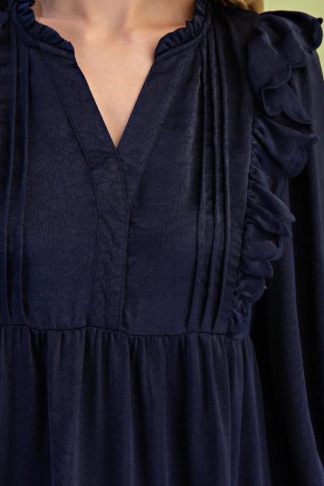Jane Tiered Dress in Navy