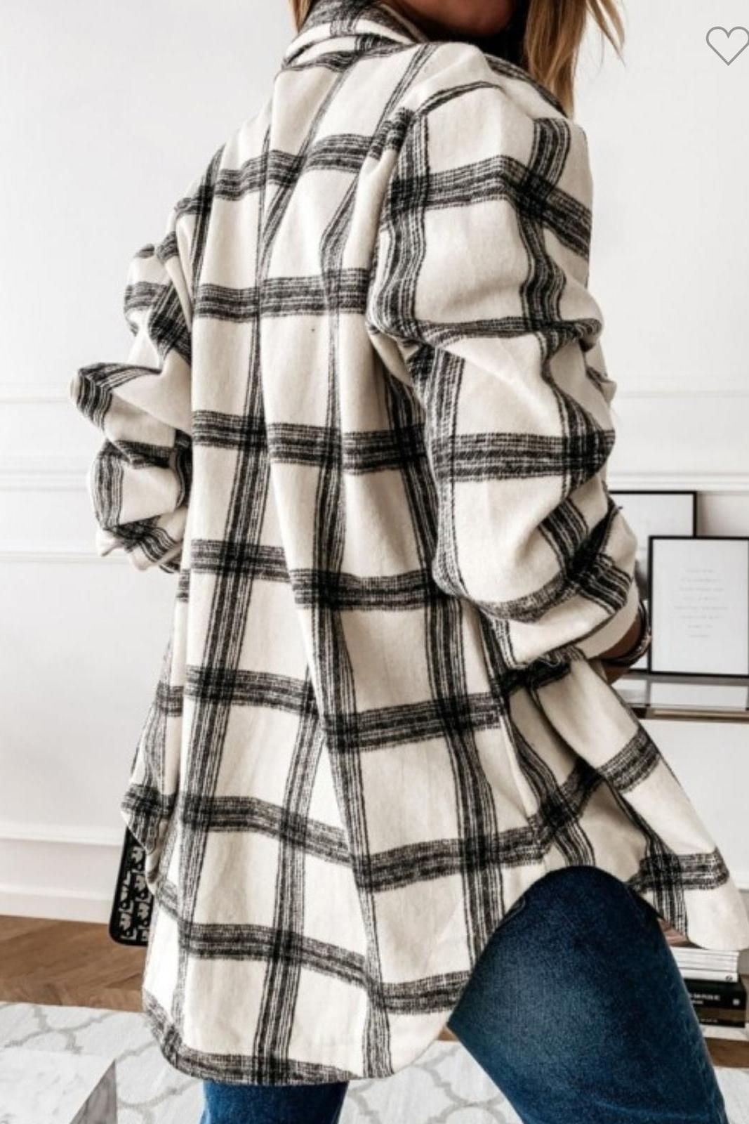 April Plaid Oversized Shacket