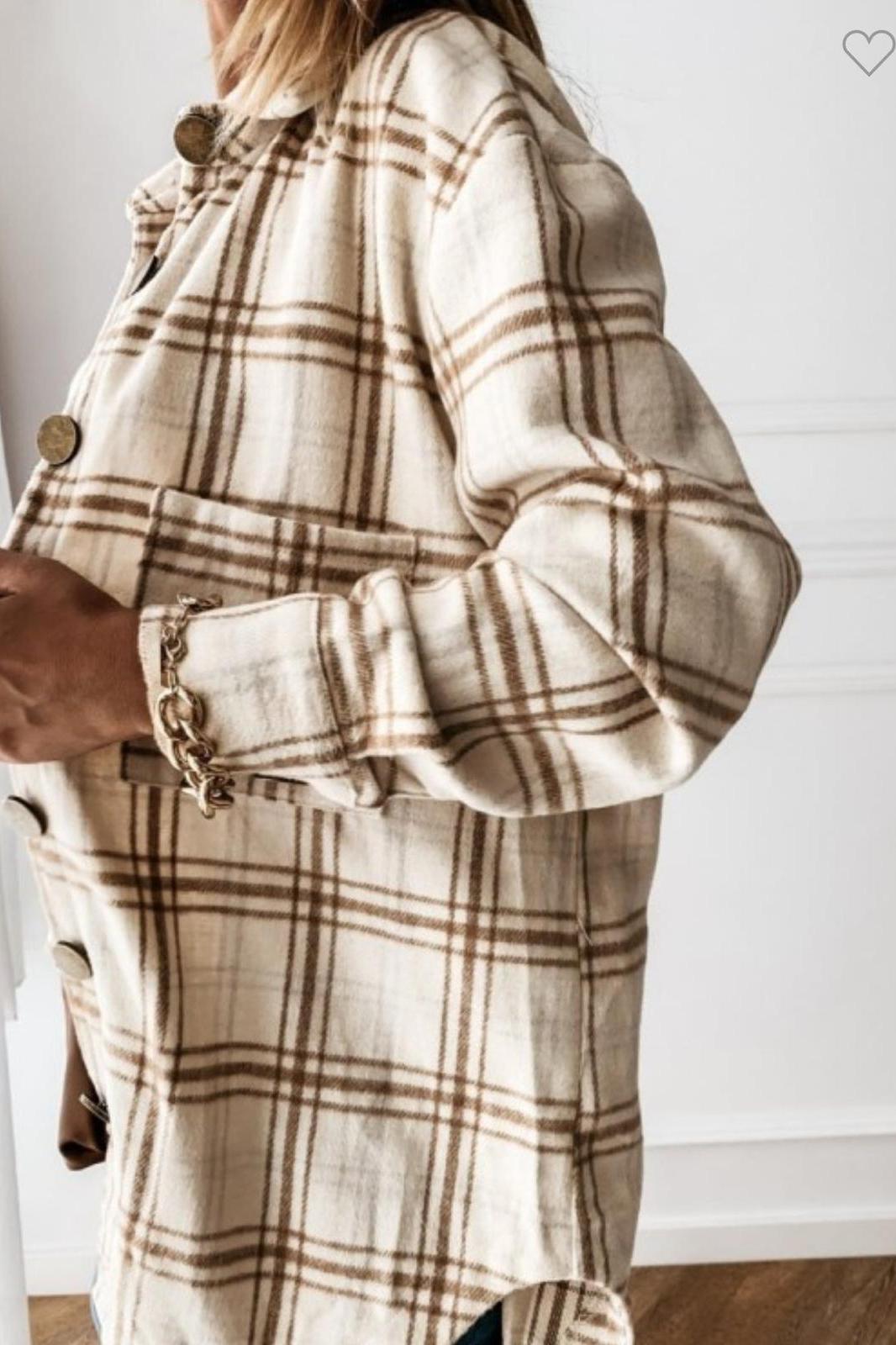 April Plaid Oversized Shacket