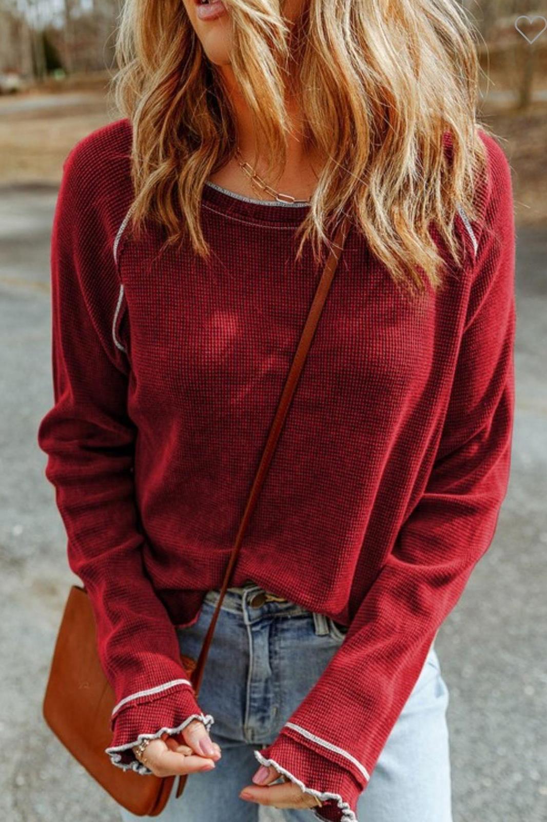 Emma Waffle Knit Shirt