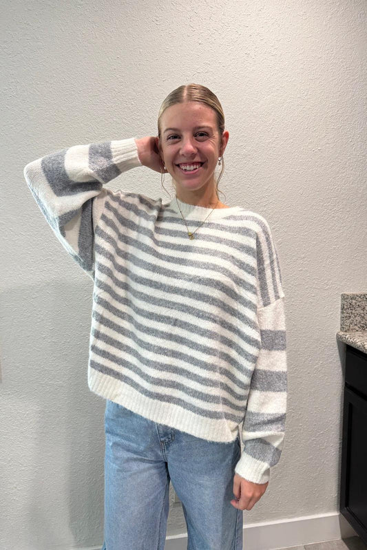Missy Mixed Stripe Sweater