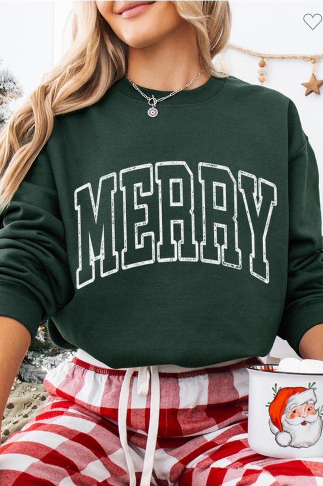 MERRY CHRISTMAS SWEATER in 2 colors
