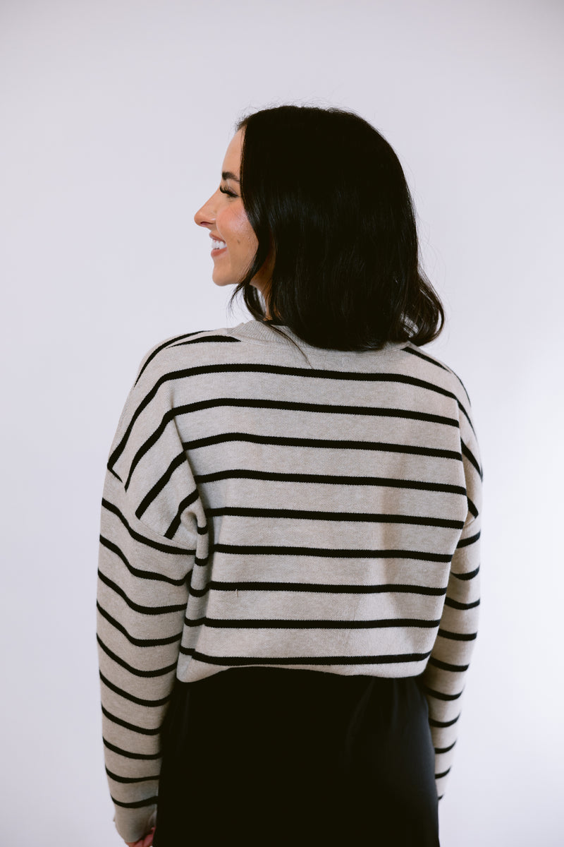 Heather Striped Sweater