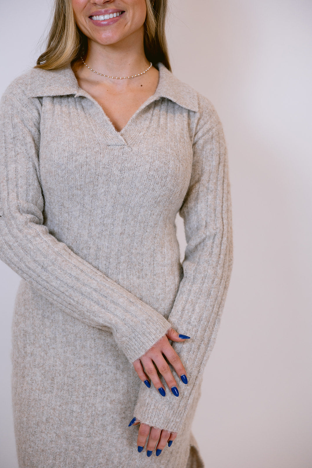 Fuzzy Sweater Midi Dress M
