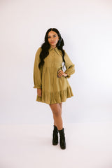 Olive Babydoll Dress