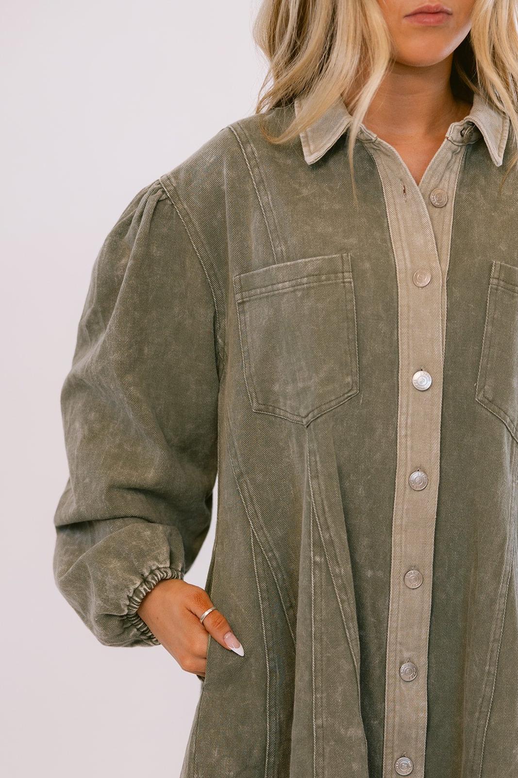 Combat dress in Ash Green