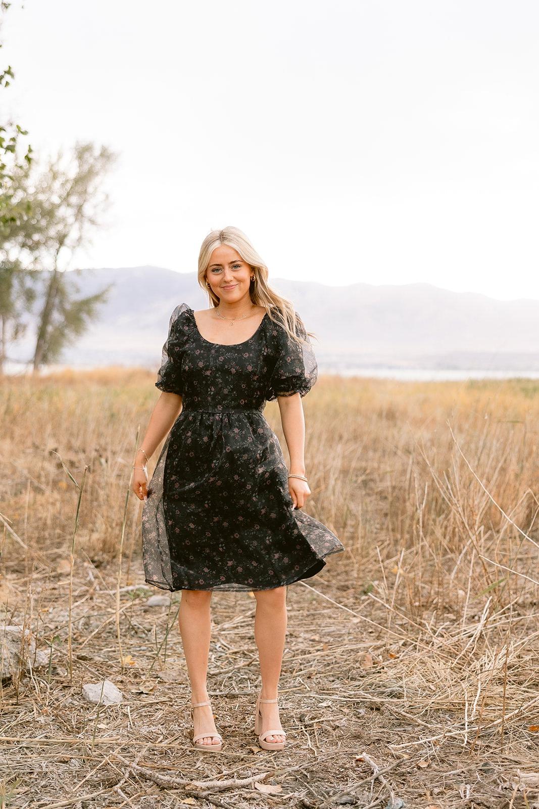 Cleo in Black Floral