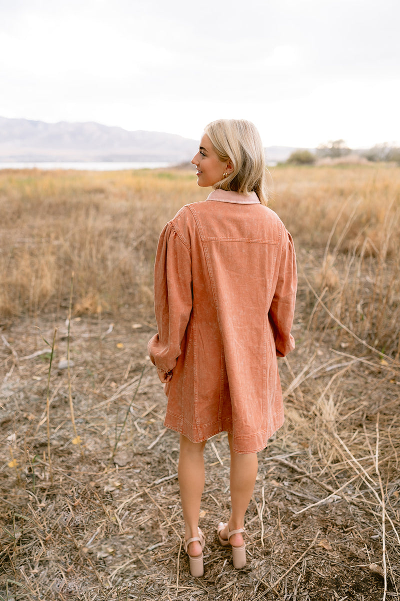 Combat Dress in Terracotta