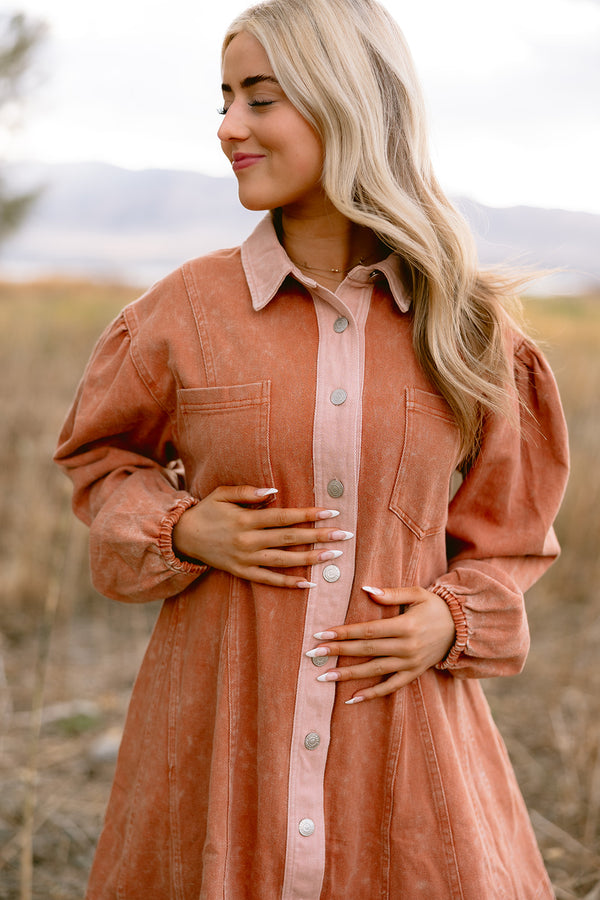 Combat Dress in Terracotta