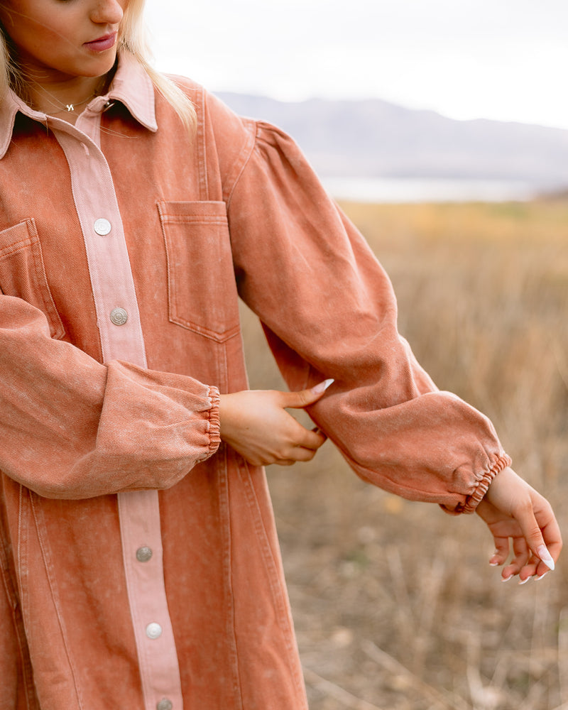 Combat Dress in Terracotta