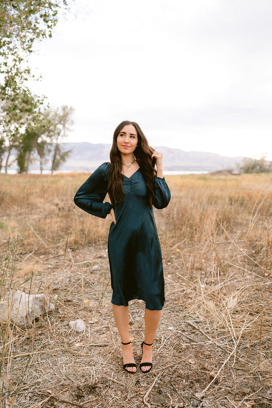 Sophia Midi in Dark Teal