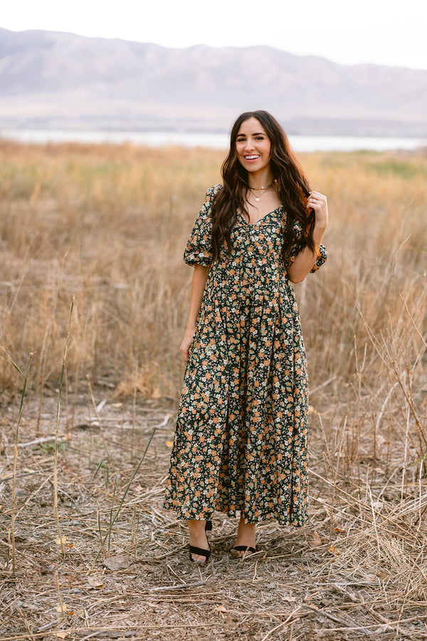 Midnight Floral Maxi Dress