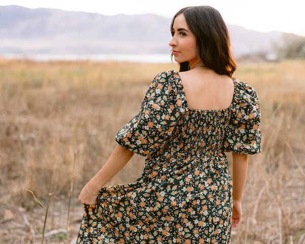 Midnight Floral Maxi Dress