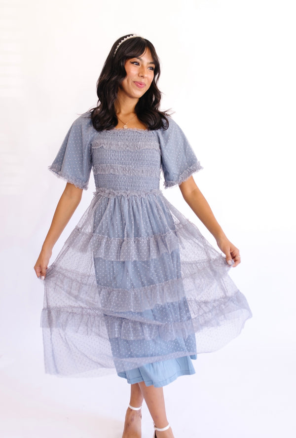 Tulle Cool For You in Dusty Blue