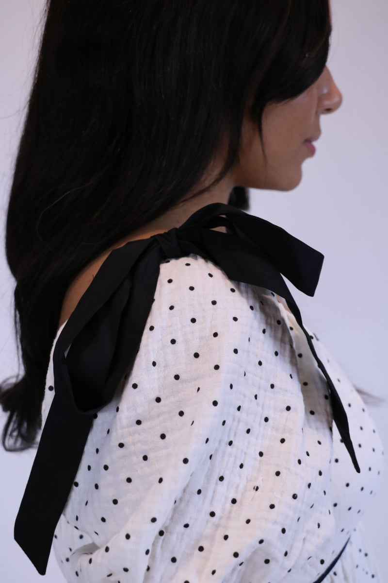 Ellie Polkadot Midi Dress