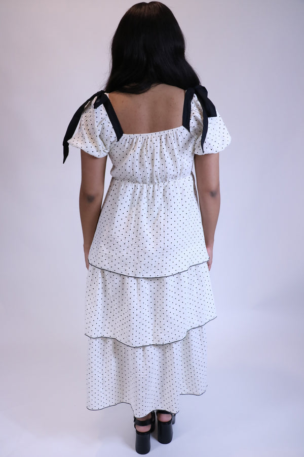 Ellie Polkadot Midi Dress