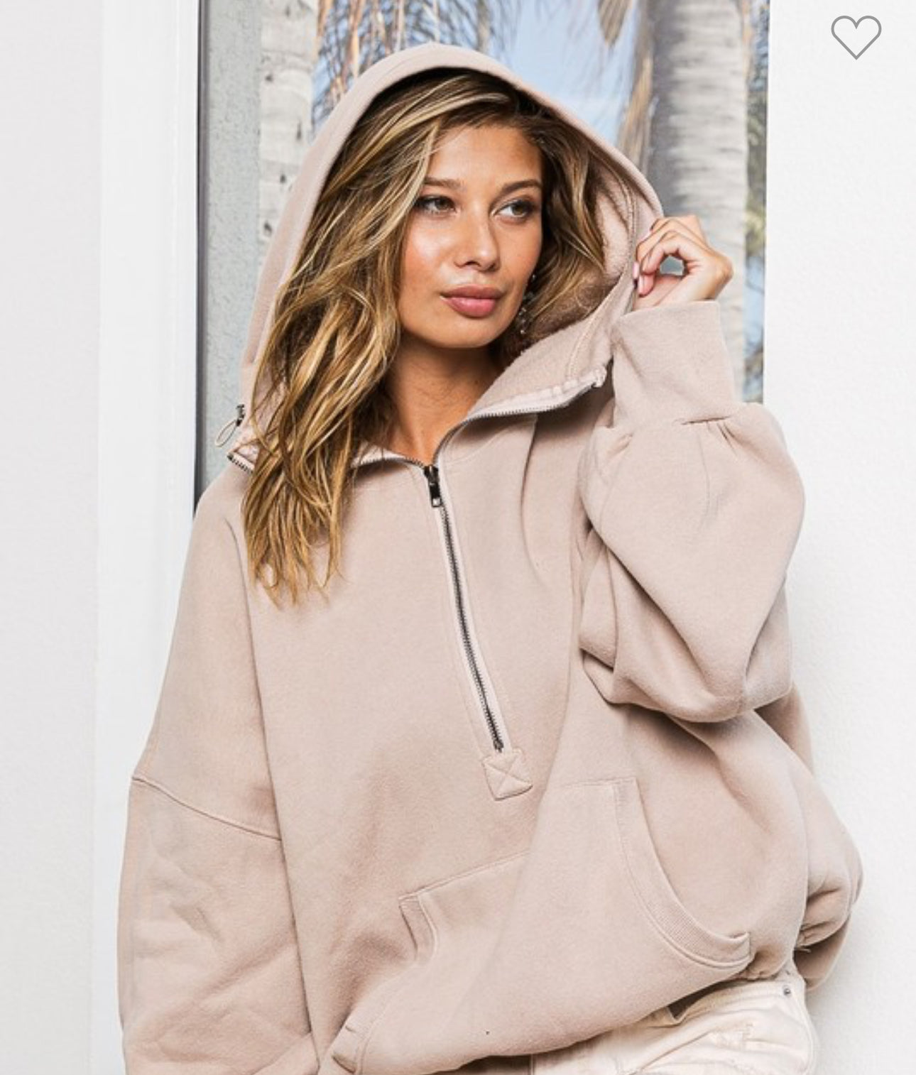The Hannah Half Zip Hoodie