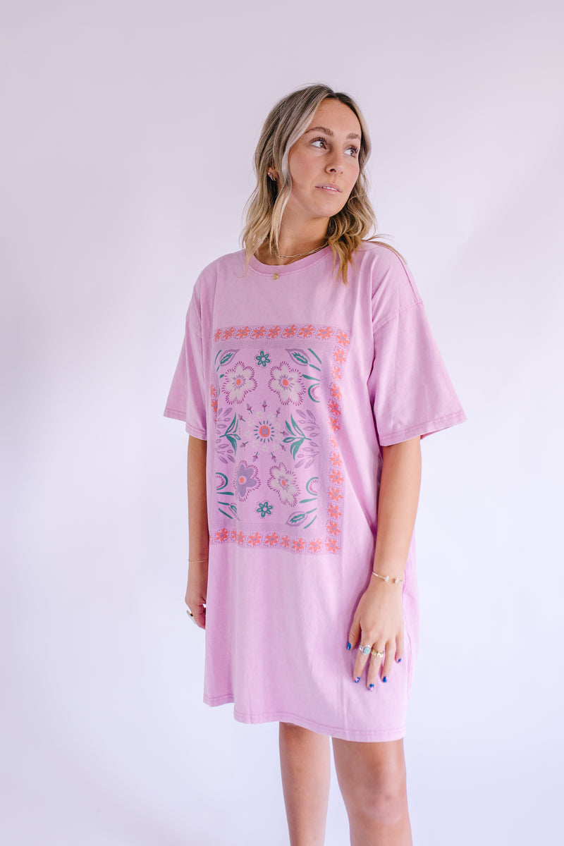 Bubblegum Boho T-shirt Dress