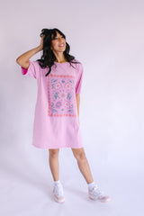 Bubblegum Boho T-shirt Dress