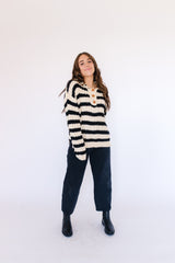 Of The Same Stripe Sweater - Black