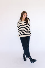 Of The Same Stripe Sweater - Black