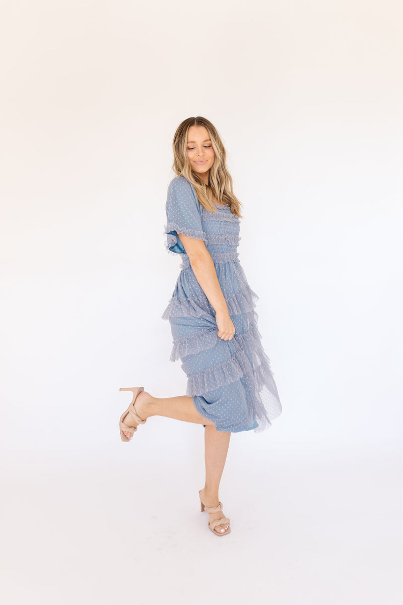 Tulle Cool For You in Dusty Blue