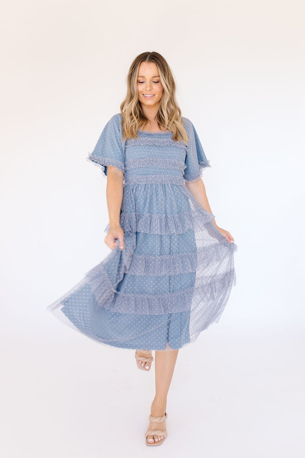 Tulle Cool For You in Dusty Blue